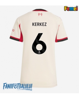 Liverpool Milos Kerkez #6 Tricou Fotbal Replică 2025-26 Femei Deplasare
